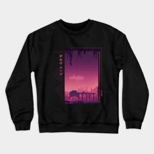 Vaporwave landscape Crewneck Sweatshirt